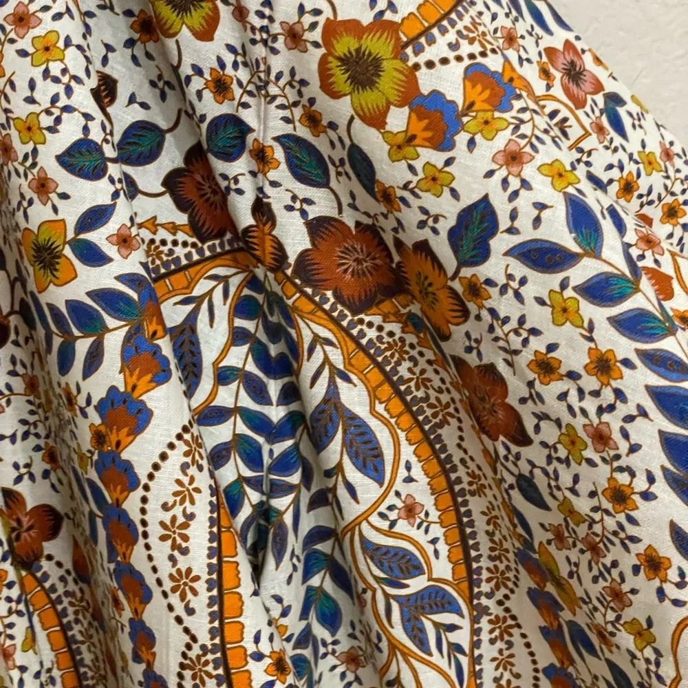 Sezane BAPTISTO Multicolor Floral Trousers Imprimé Western Boheme new with tags - Picture 5 of 10